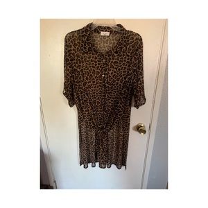 Cheetah tunic top